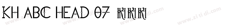 KH ABC HEAD 07字体转换